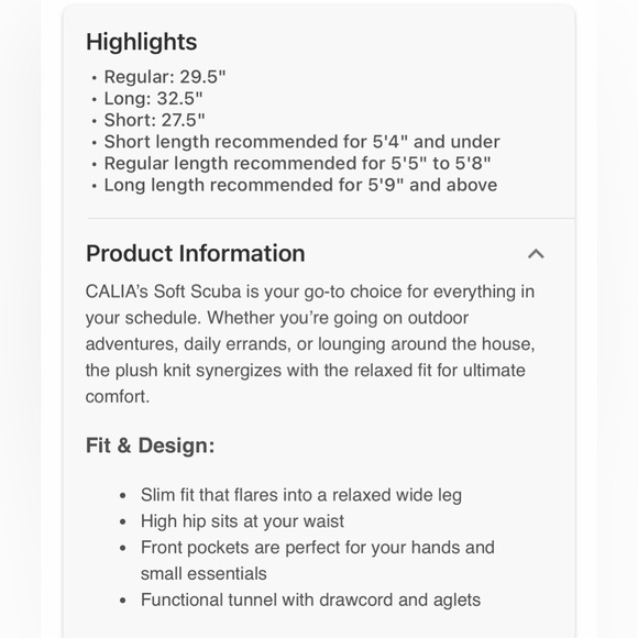 Calia Women’s Navy Blue Soft Scuba Wide Leg Pants - Picture 9 of 9